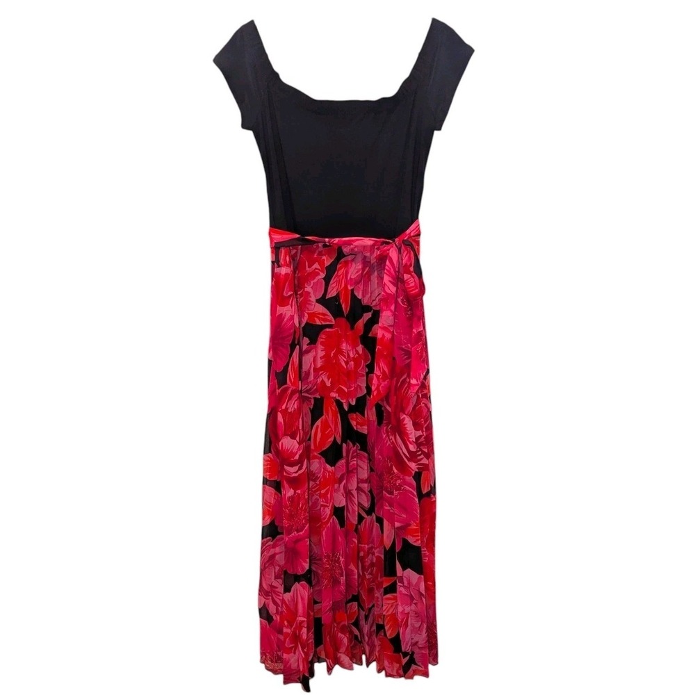 Coquette Off Shoulder Floral Maxi Dress Pink Rose Romance Cottagecore 10